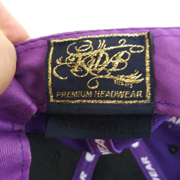 New York Dark Purple Black Snapback Premium Headwear Cap Hat KIPA - Picture 9 of 9